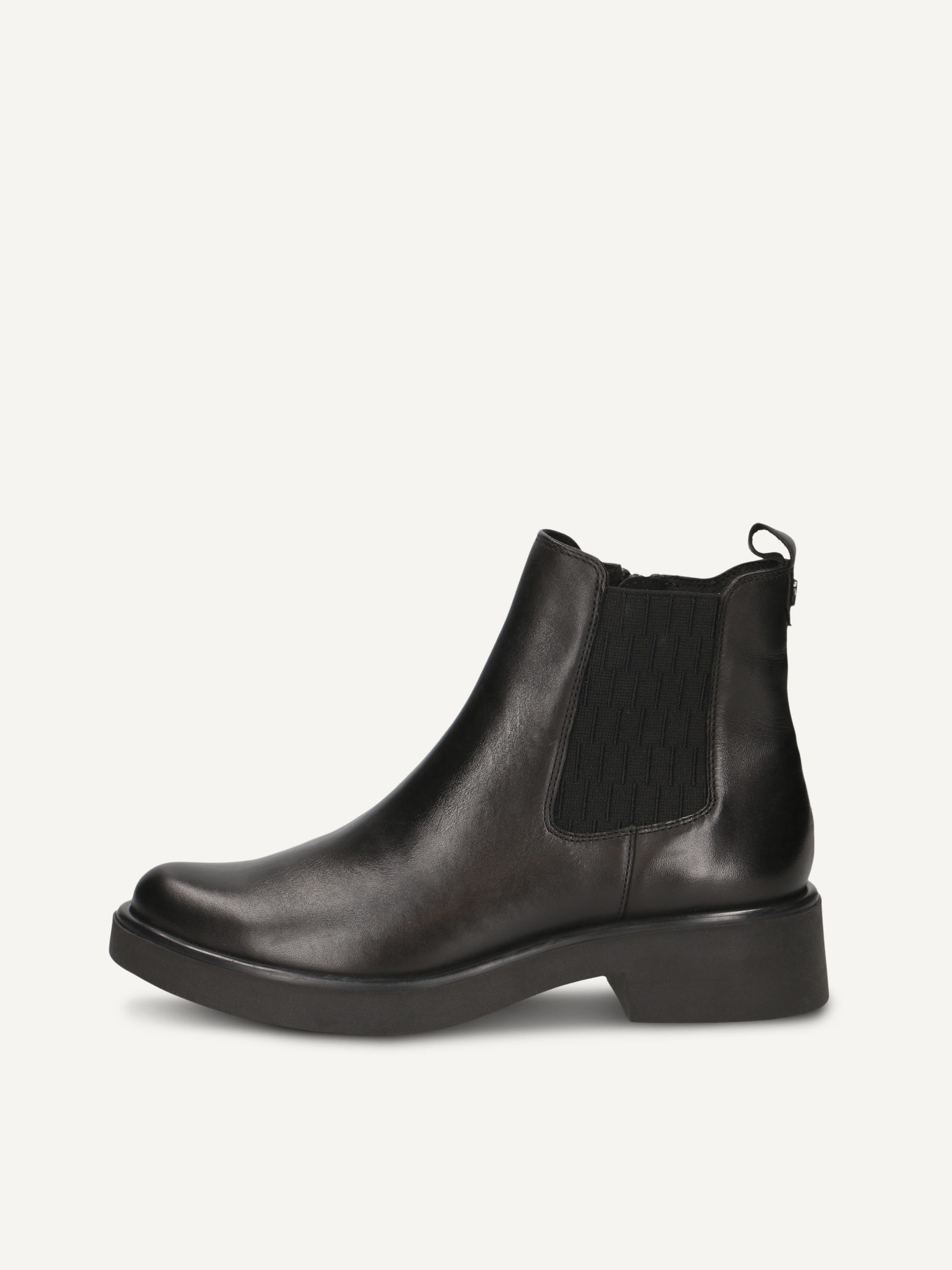 CAPRICE Chelsea boot, black, made of Leather with Block heel, Size 40.5