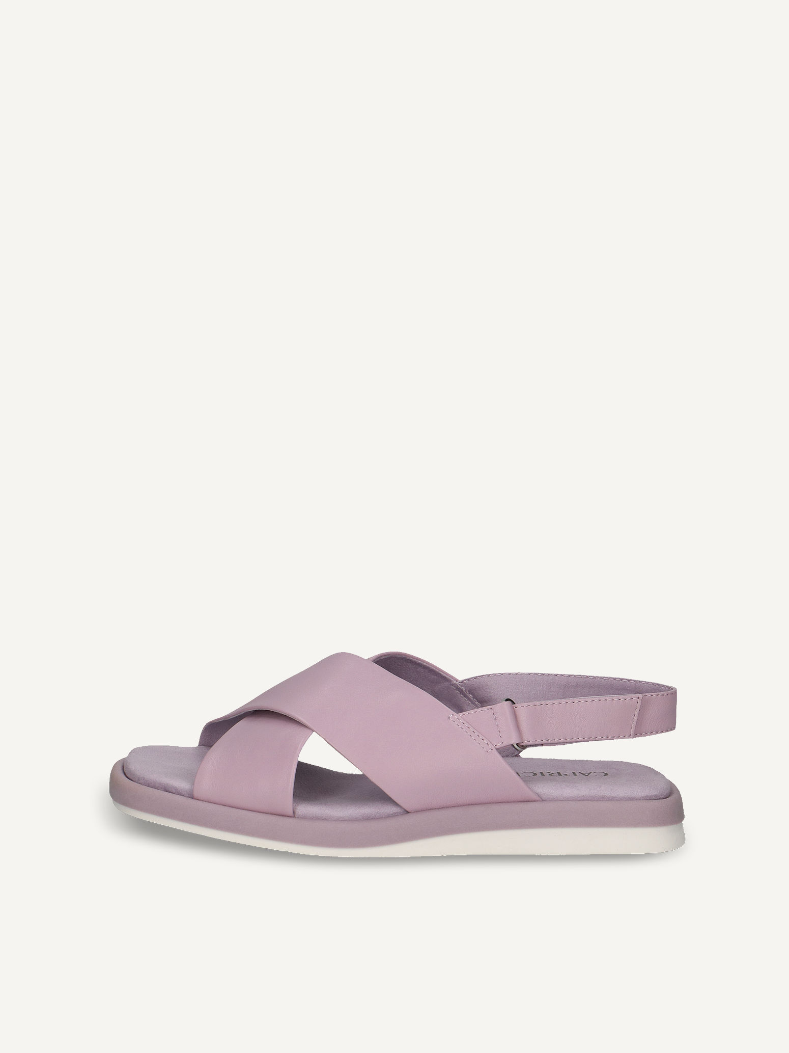CAPRICE Sandal, purple, made of Leather without heel, Size 42
