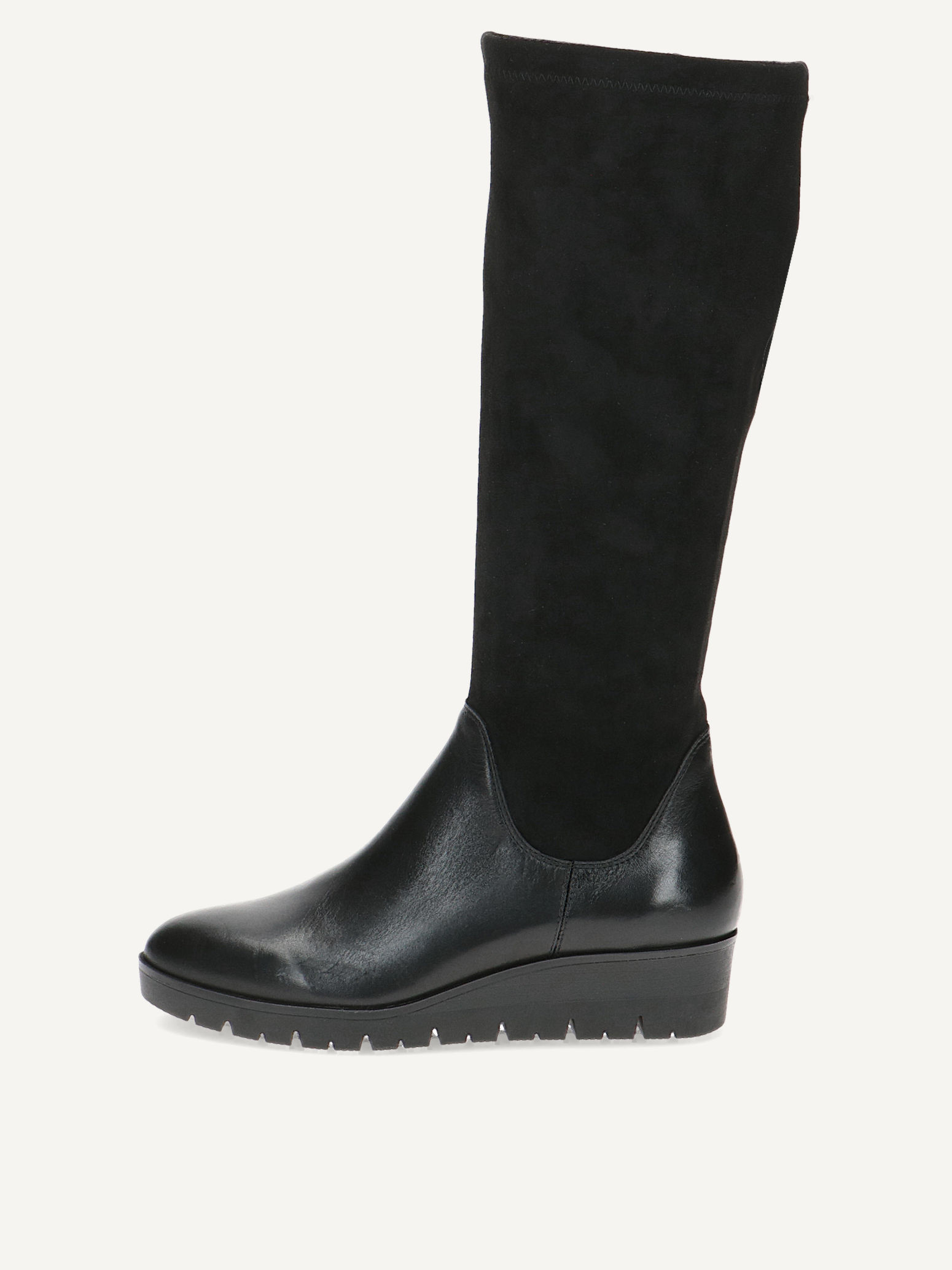 CAPRICE Boots, black, made of Leather and synthetic without heel, Size 38