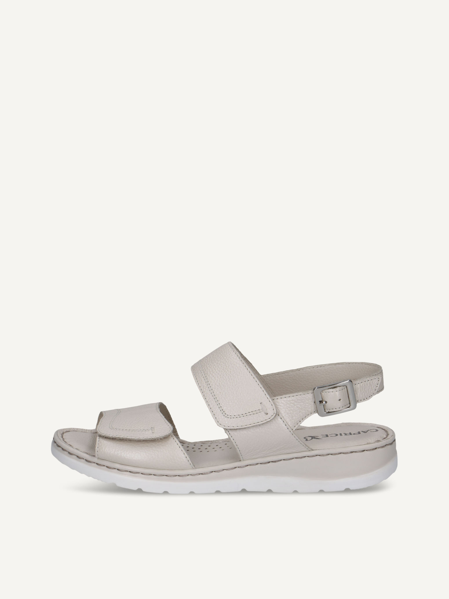 CAPRICE Heeled sandal, white, made of Leather without heel, Size 39