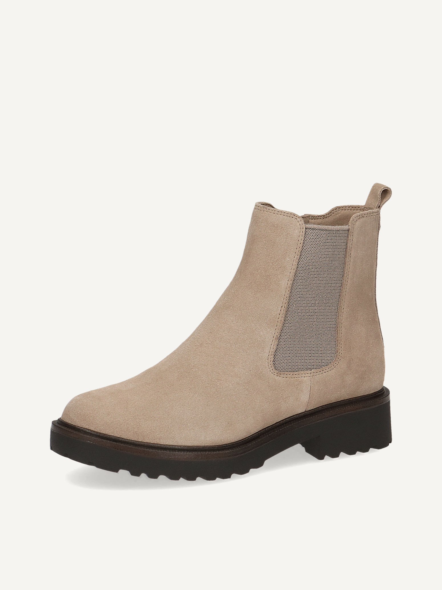 Lederstiefelette - beige