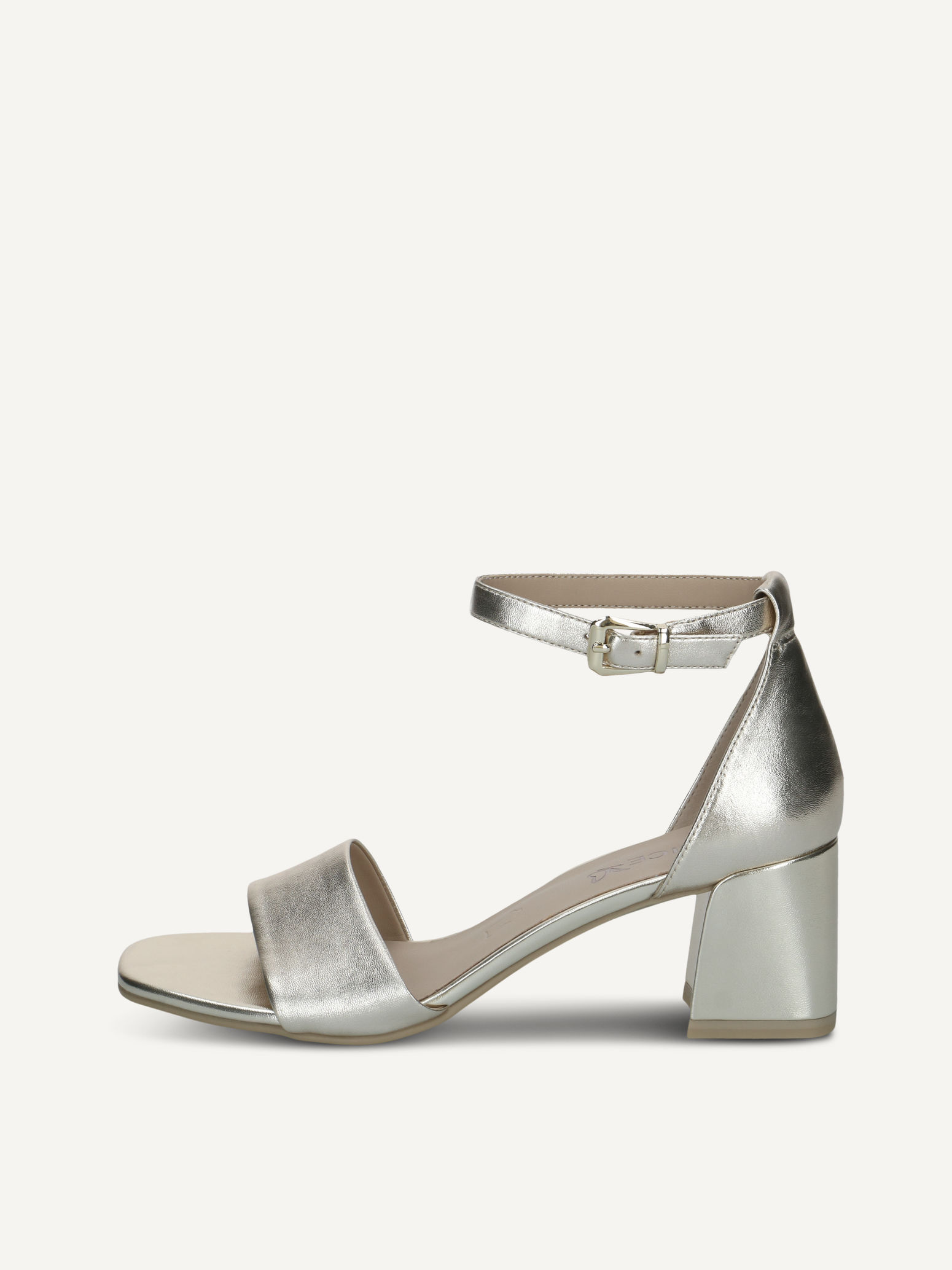 CAPRICE Heeled sandal, , made of Leather with Trapeze heel, Size 42