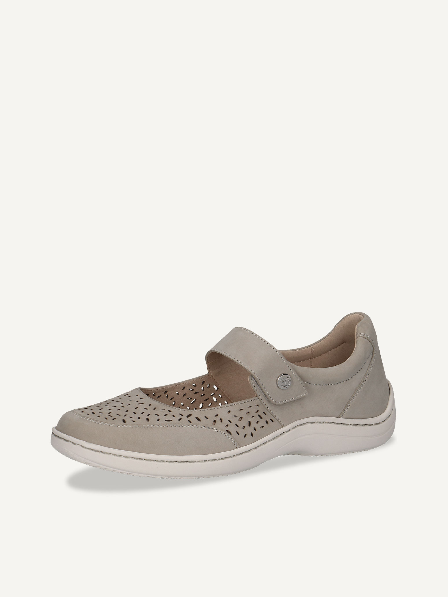 Ballerine en cuir - gris