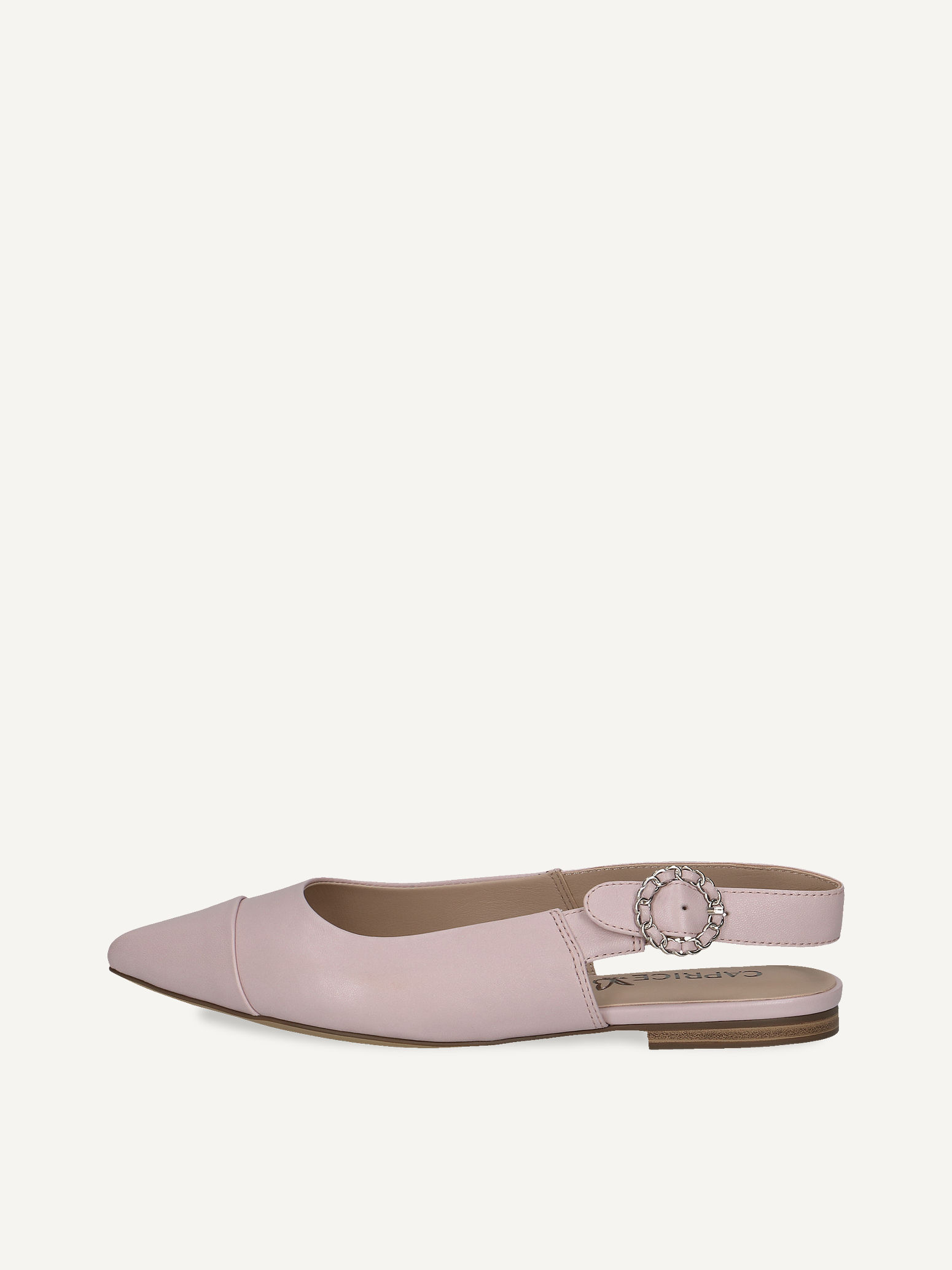 CAPRICE Slingpumps, lila, aus Leder mit Blockabsatz, Gr. 36