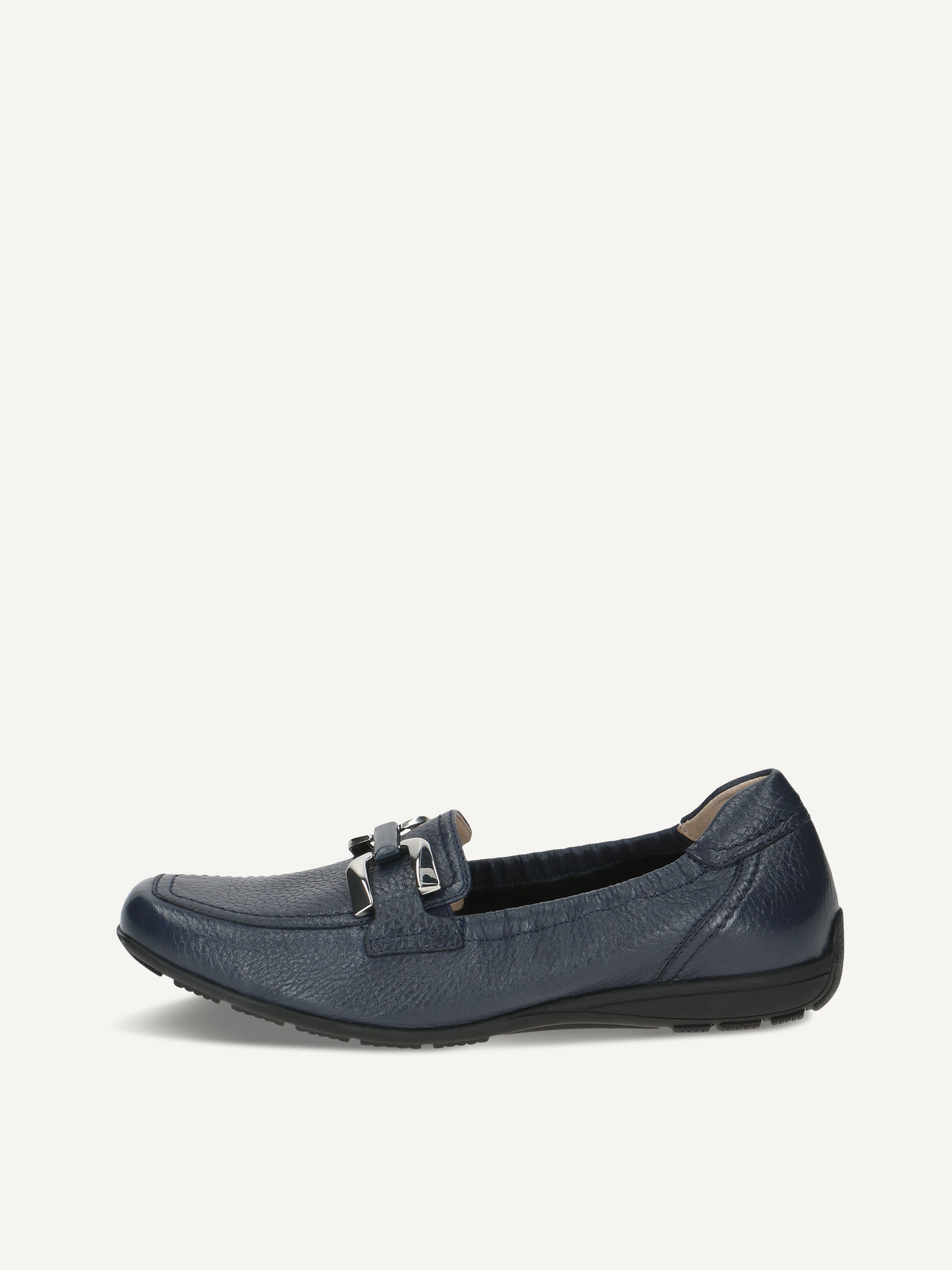 CAPRICE Slipper, blau, aus Leder mit Plateauabsatz, Gr. 42