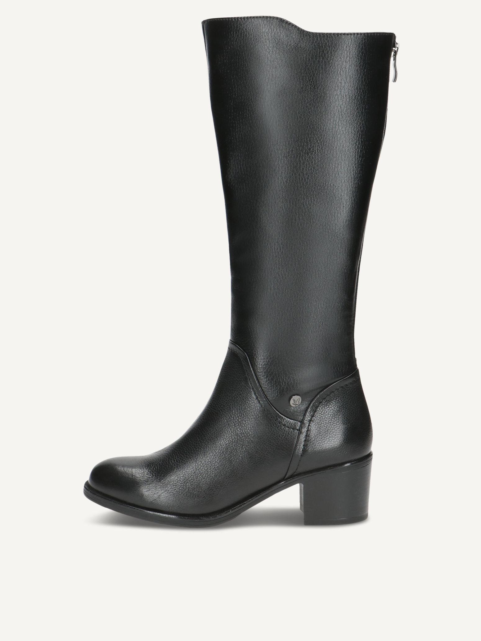 CAPRICE Boots, black, made of Leather and textile with Block heel, Size 42