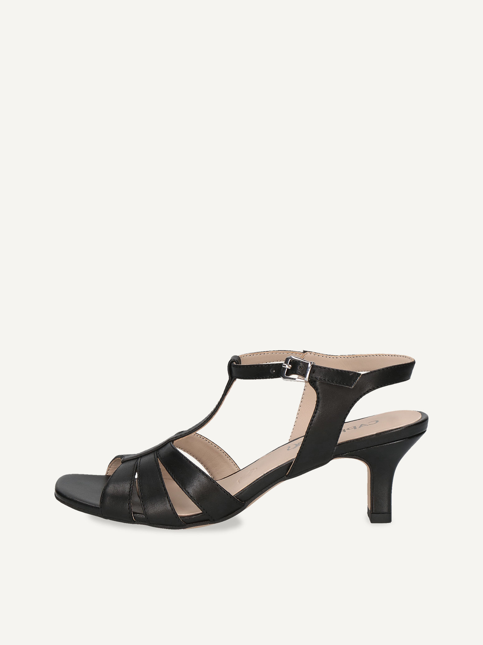 CAPRICE Heeled sandal, , made of Leather with Funnel heel, Size 42