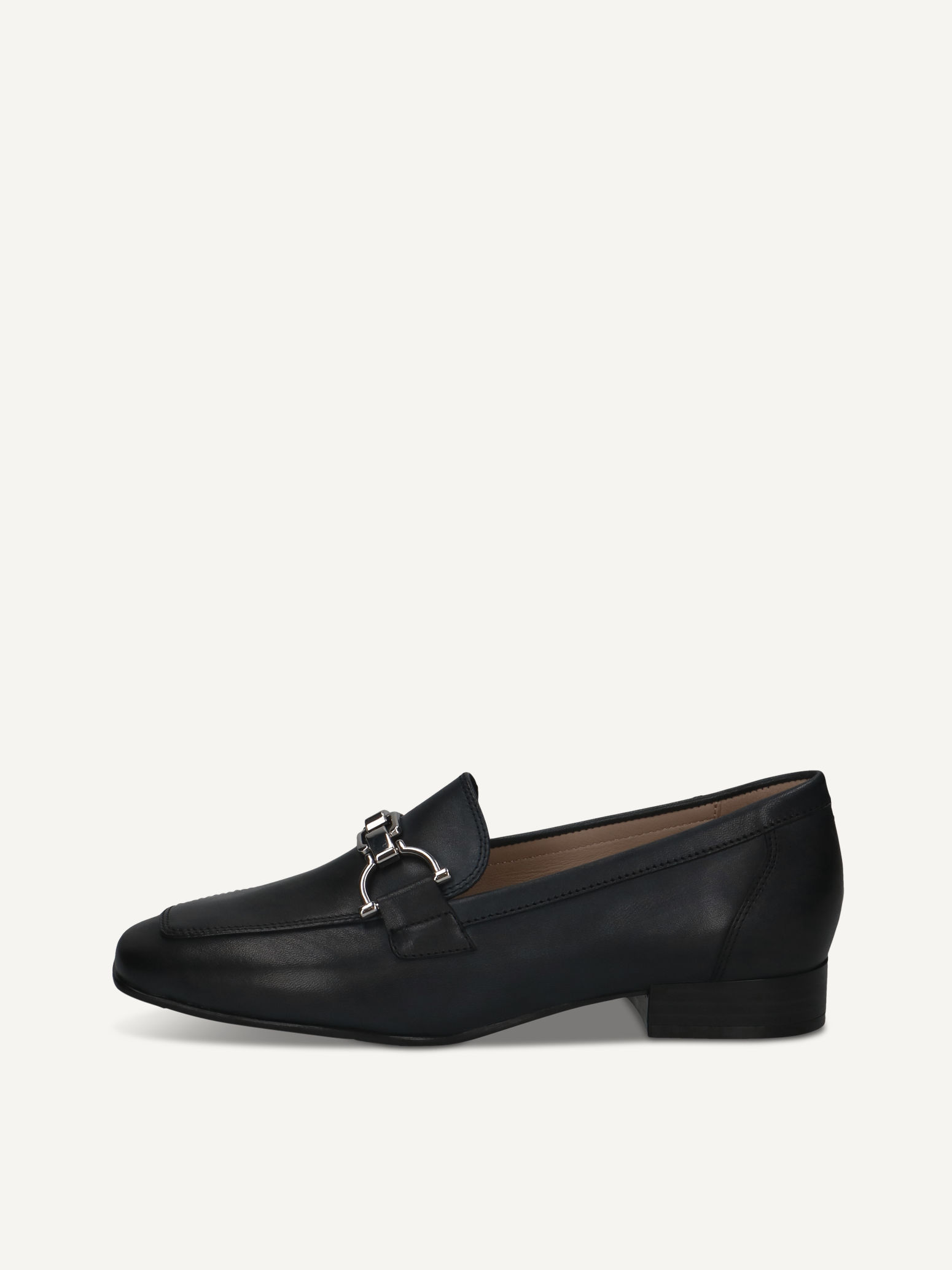 CAPRICE Slipper, blau, aus Leder mit Blockabsatz, Gr. 41