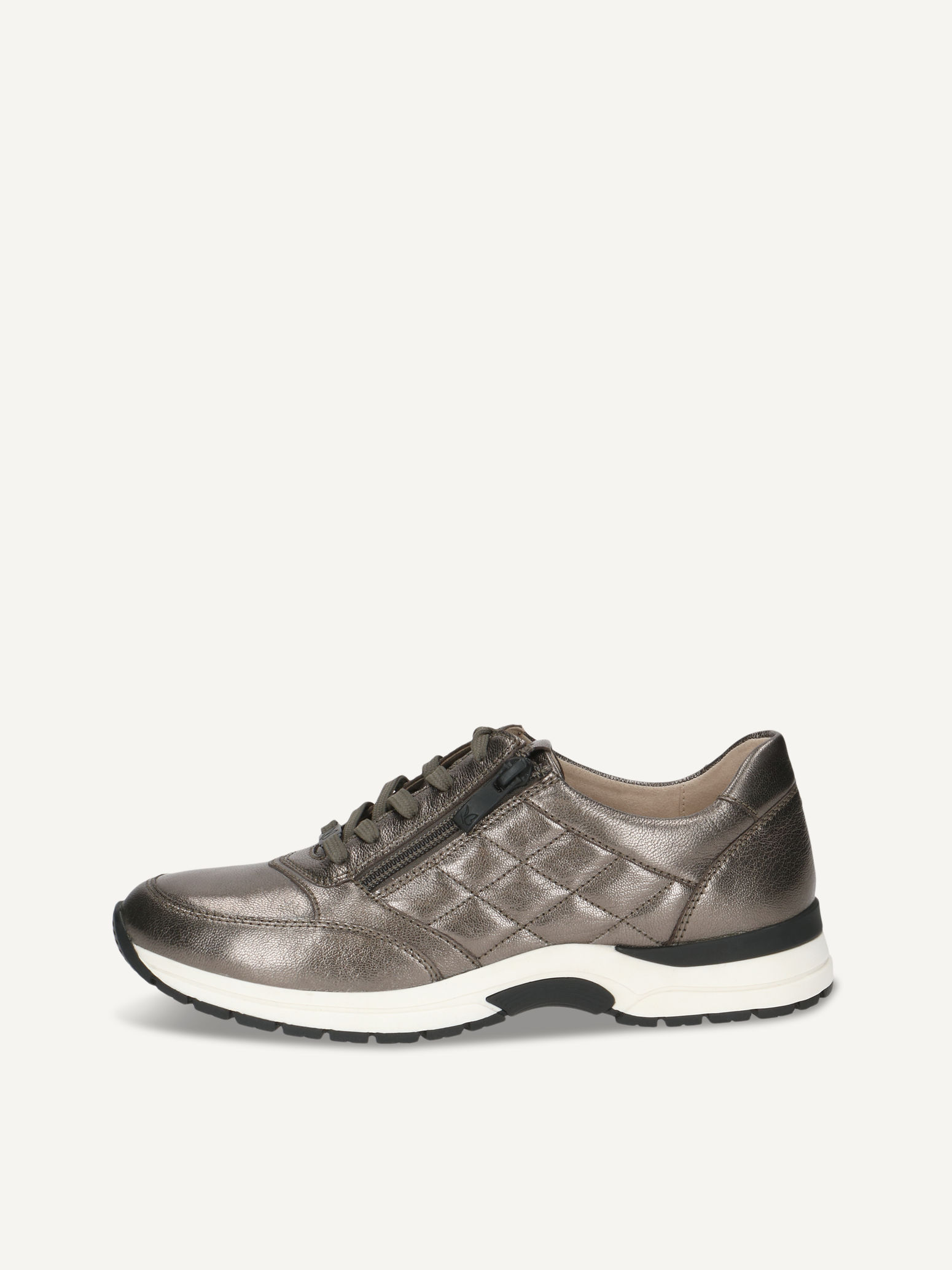CAPRICE Sneaker, metallic, aus Leder mit Plateauabsatz, Gr. 38