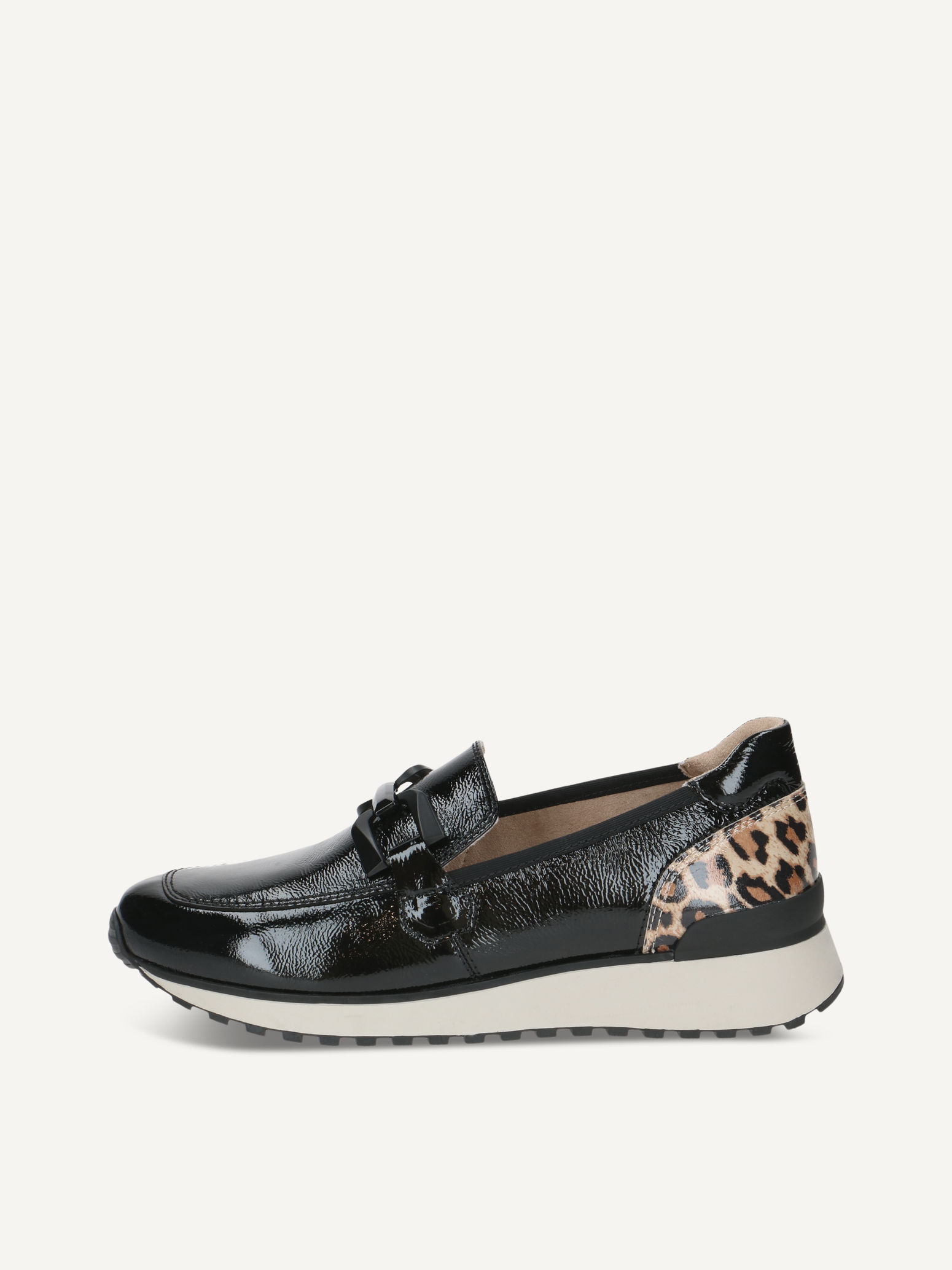 CAPRICE Slipper, schwarz, aus Leder mit Keilabsatz, Gr. 37