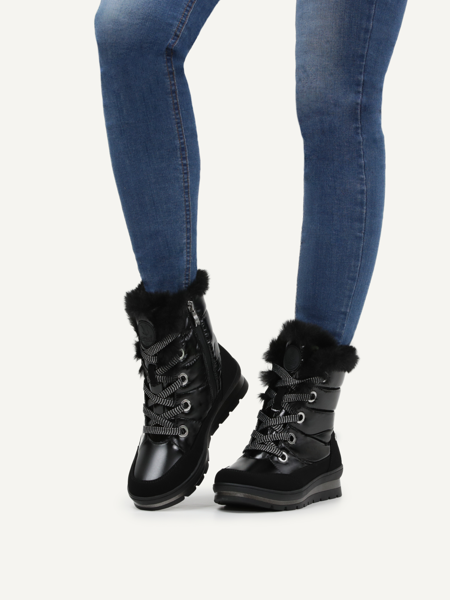 Stiefelette - schwarz Warmfutter