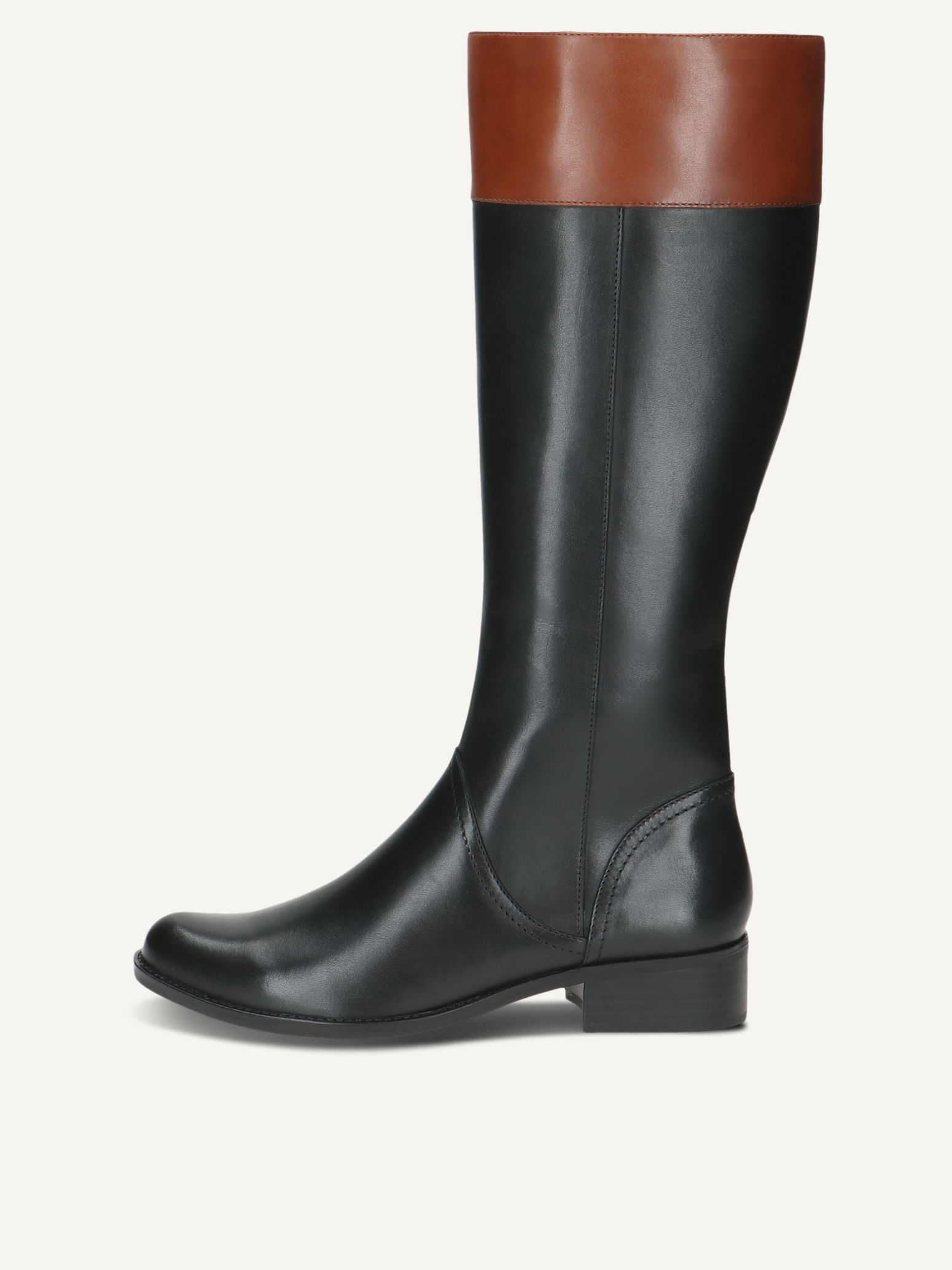 CAPRICE Stiefel, schwarz, aus Leder mit Blockabsatz, Gr. 37.5