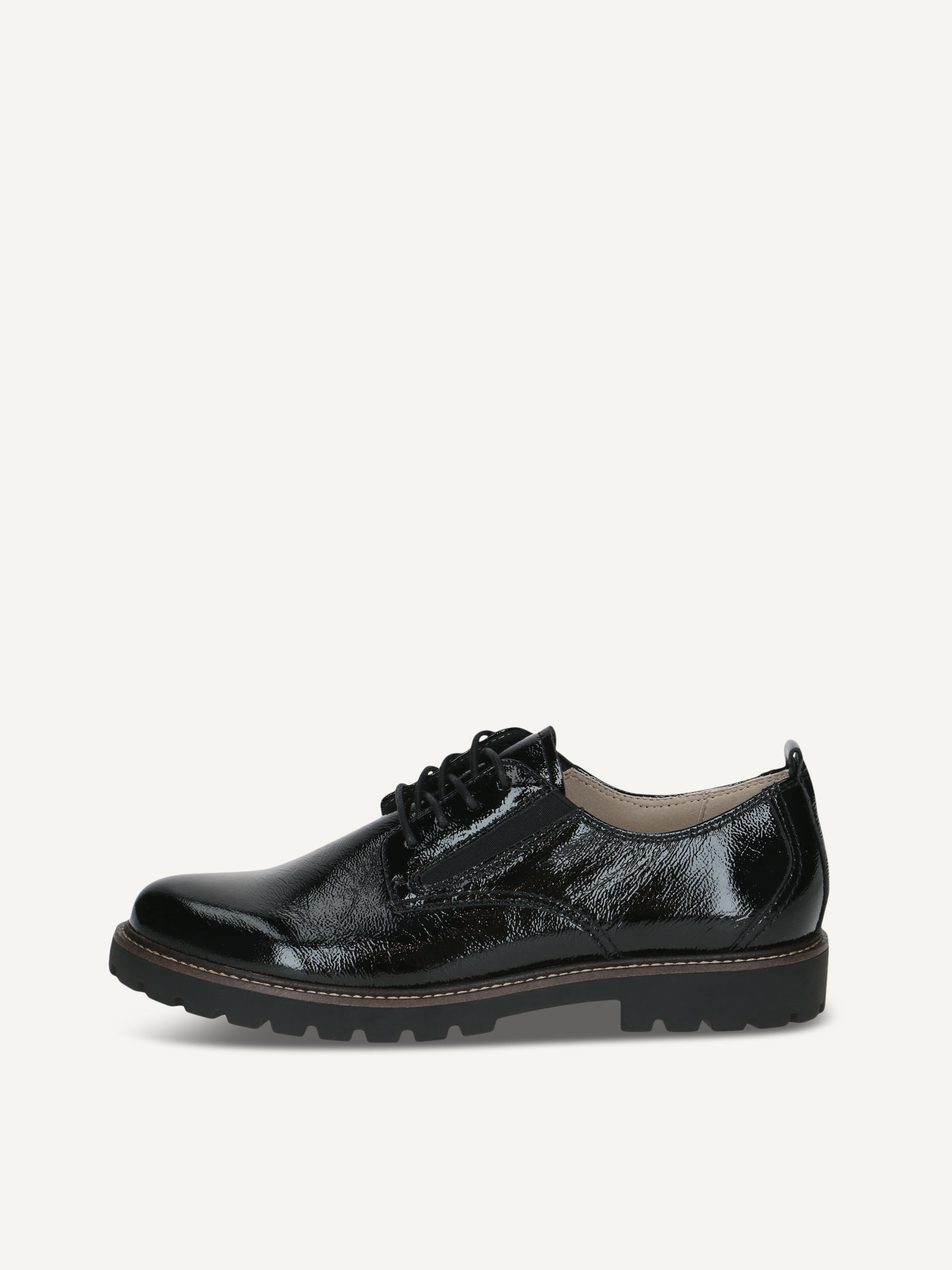 CAPRICE Halbschuh, schwarz, aus Leder , Gr. 41