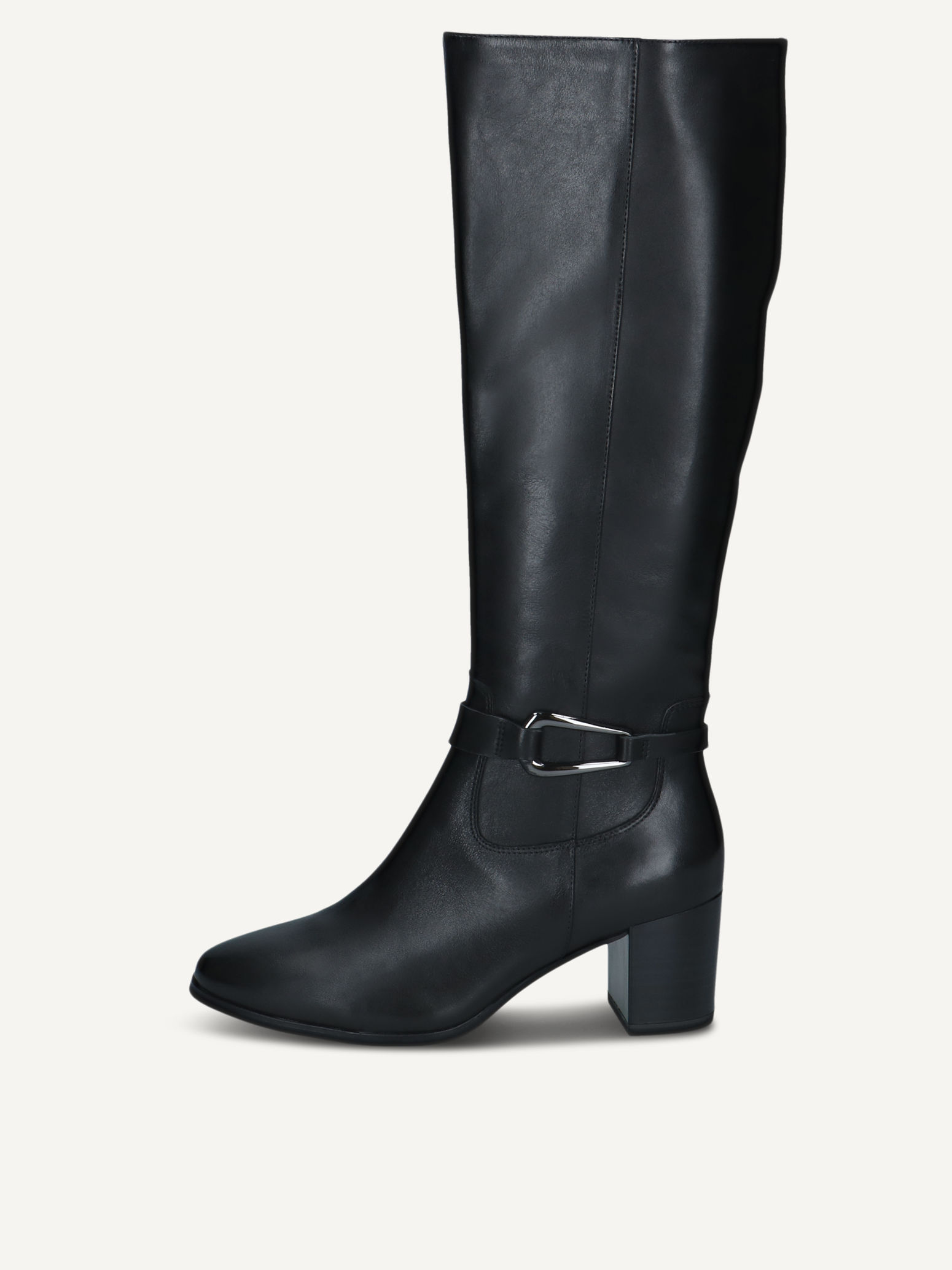 CAPRICE Bottes noir en Cuir avec Talon bloc P385 170$