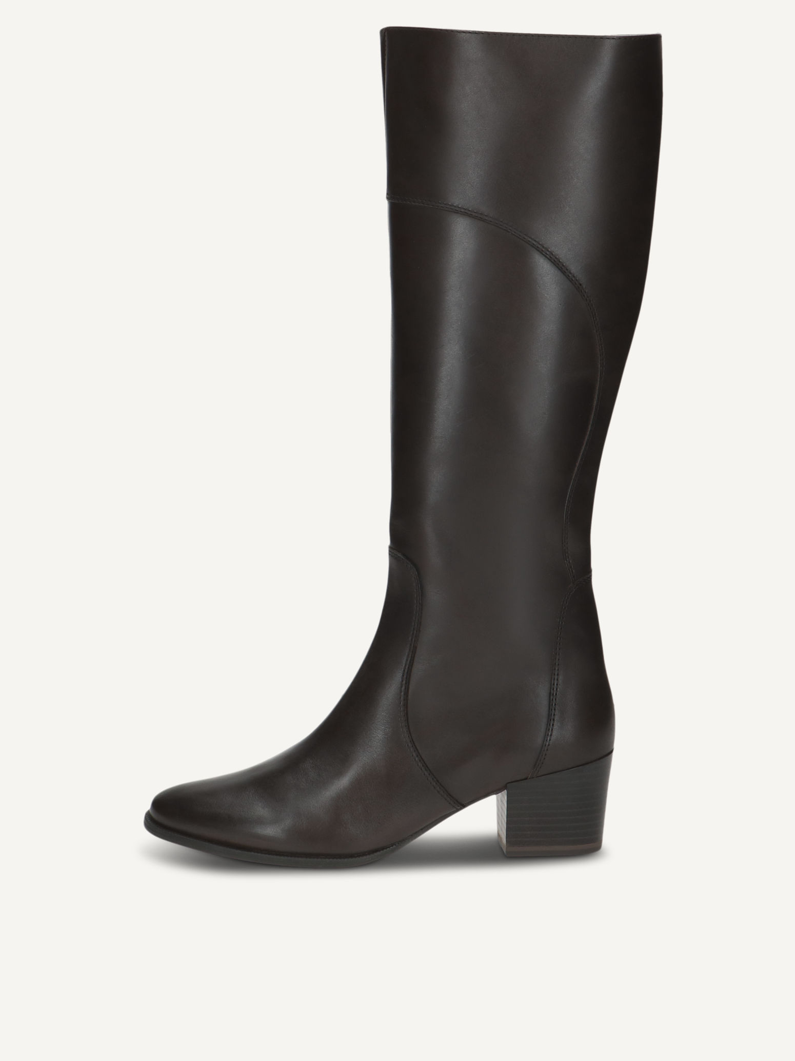 CAPRICE Stiefel, braun, aus Leder mit Blockabsatz, Gr. 40.5