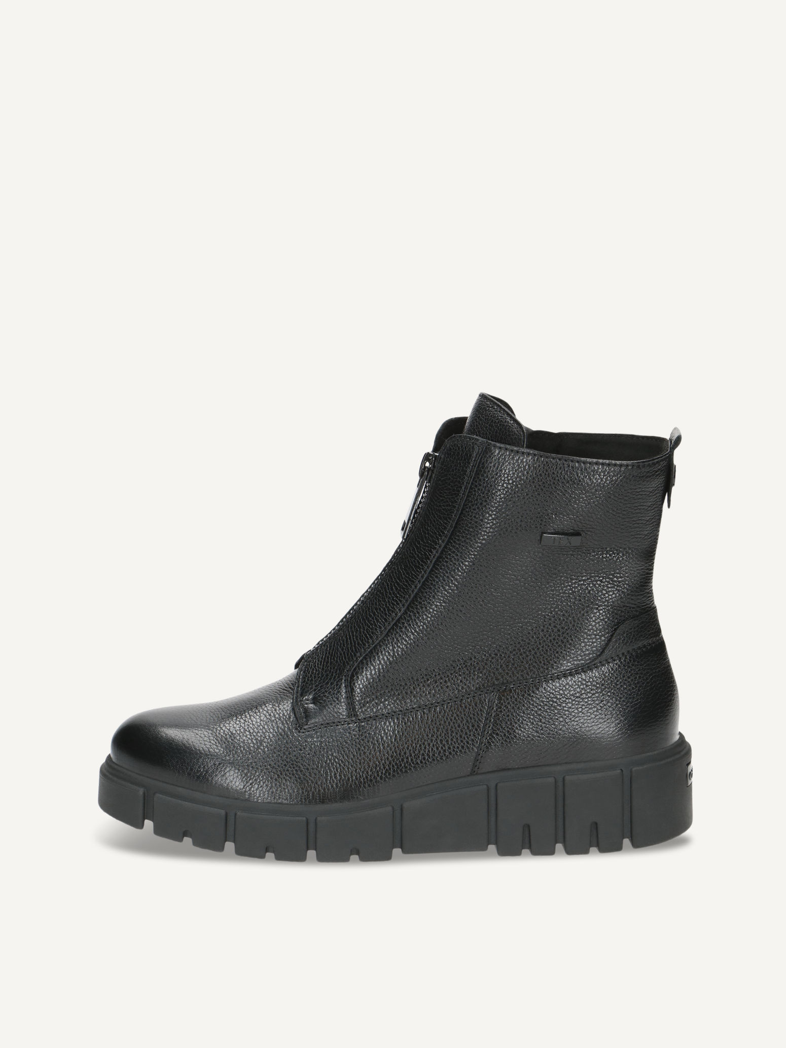 CAPRICE Bootie, black, made of Leather with Wedge heel, Size 39