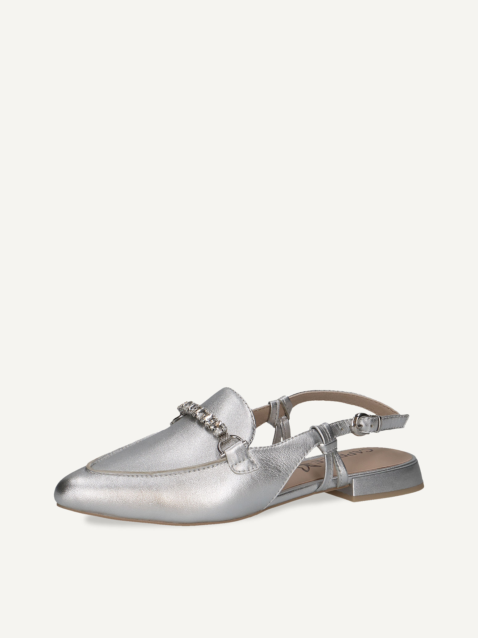 Lederslingpumps - silber