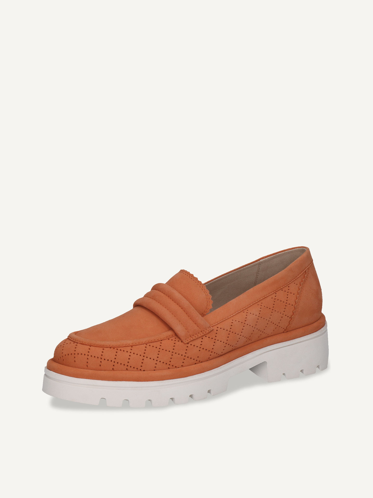 Slipper en cuir - orange