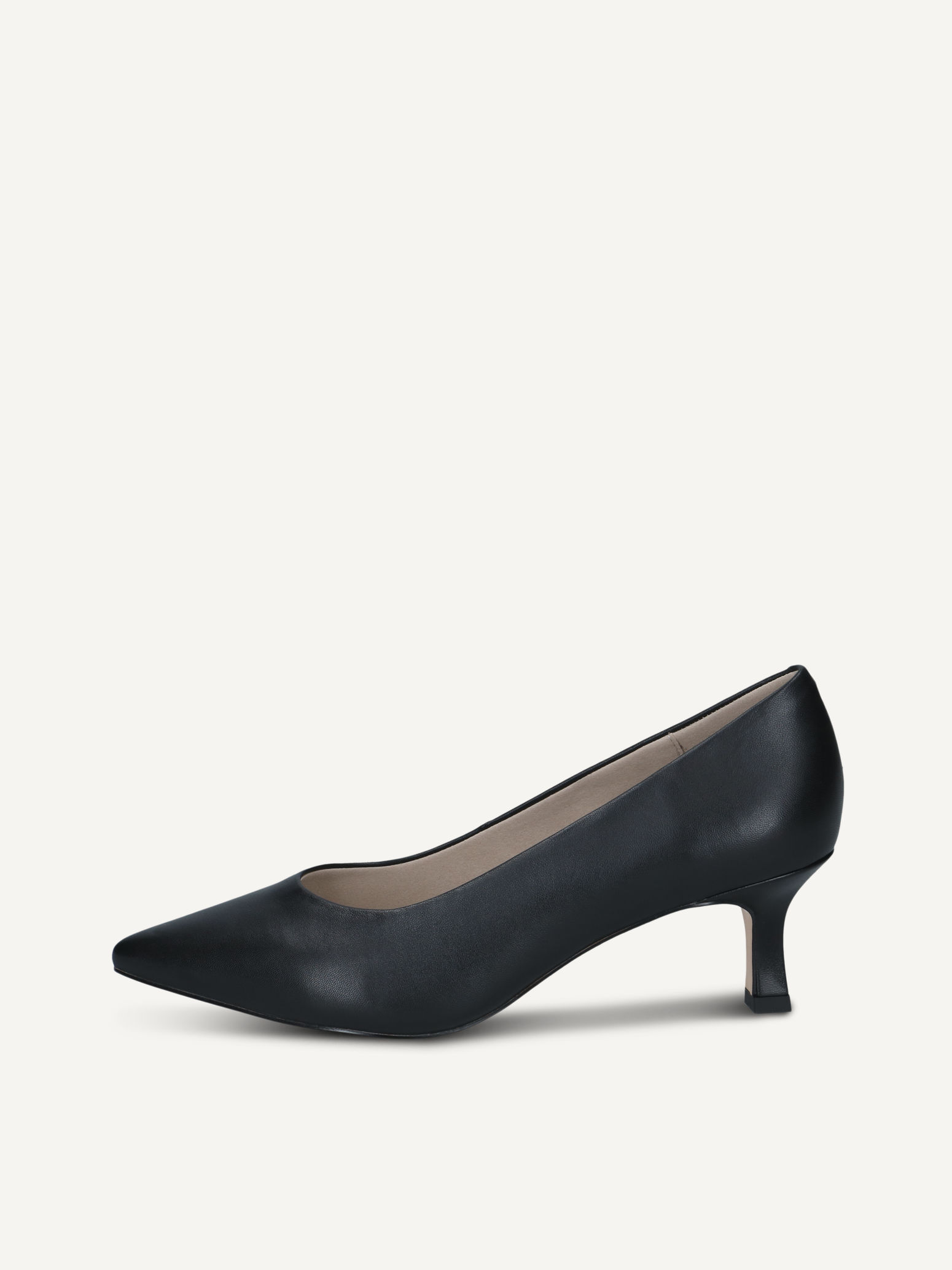 CAPRICE Escarpin noir en Cuir avec Queenie P40 80$
