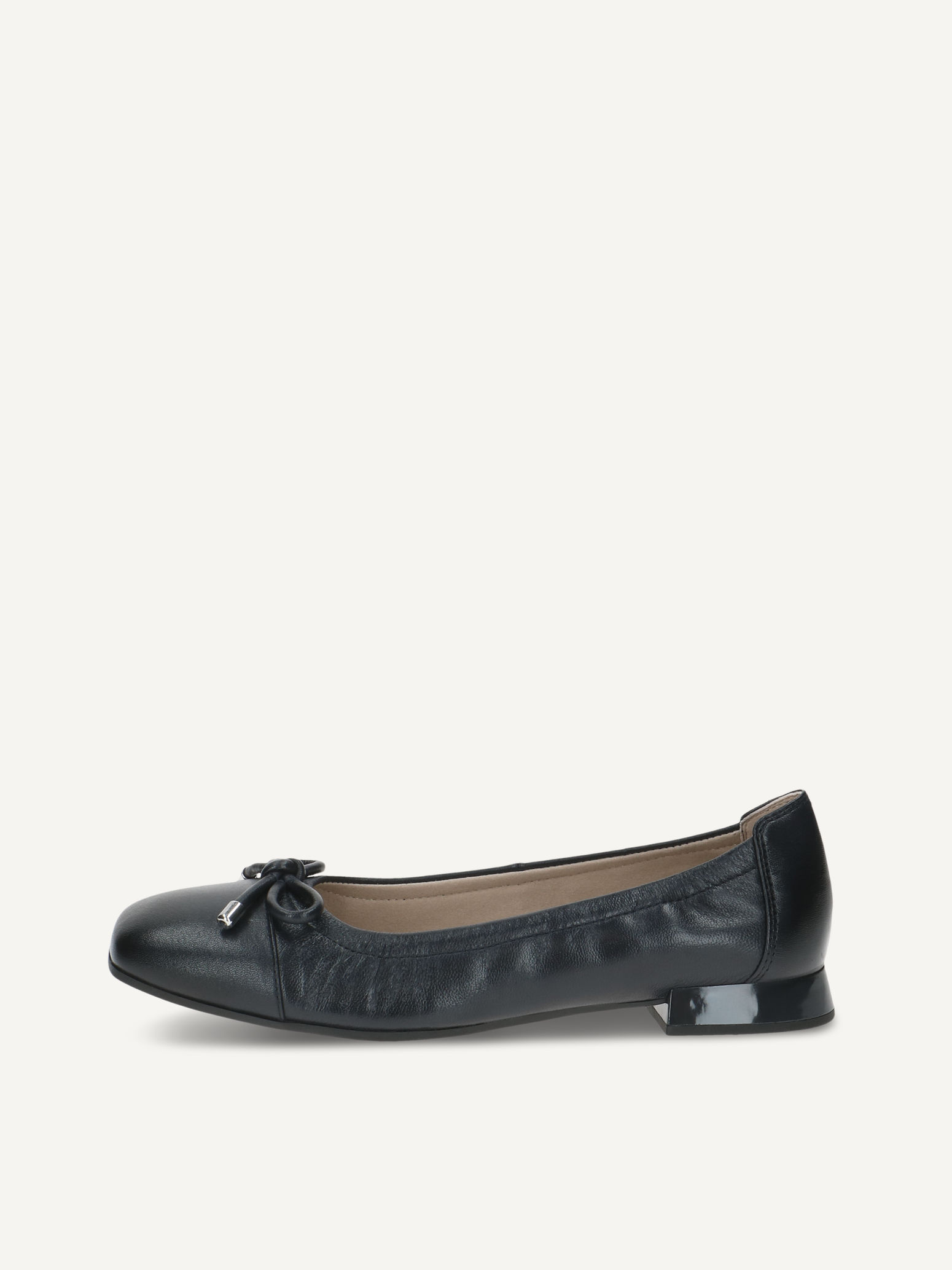 CAPRICE Ballerina, blue, made of Leather and textile with Trapeze heel, Size 42
