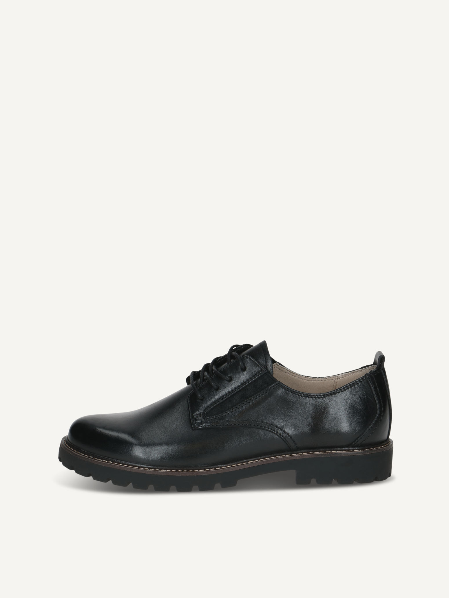 CAPRICE Halbschuh, schwarz, aus Leder , Gr. 38