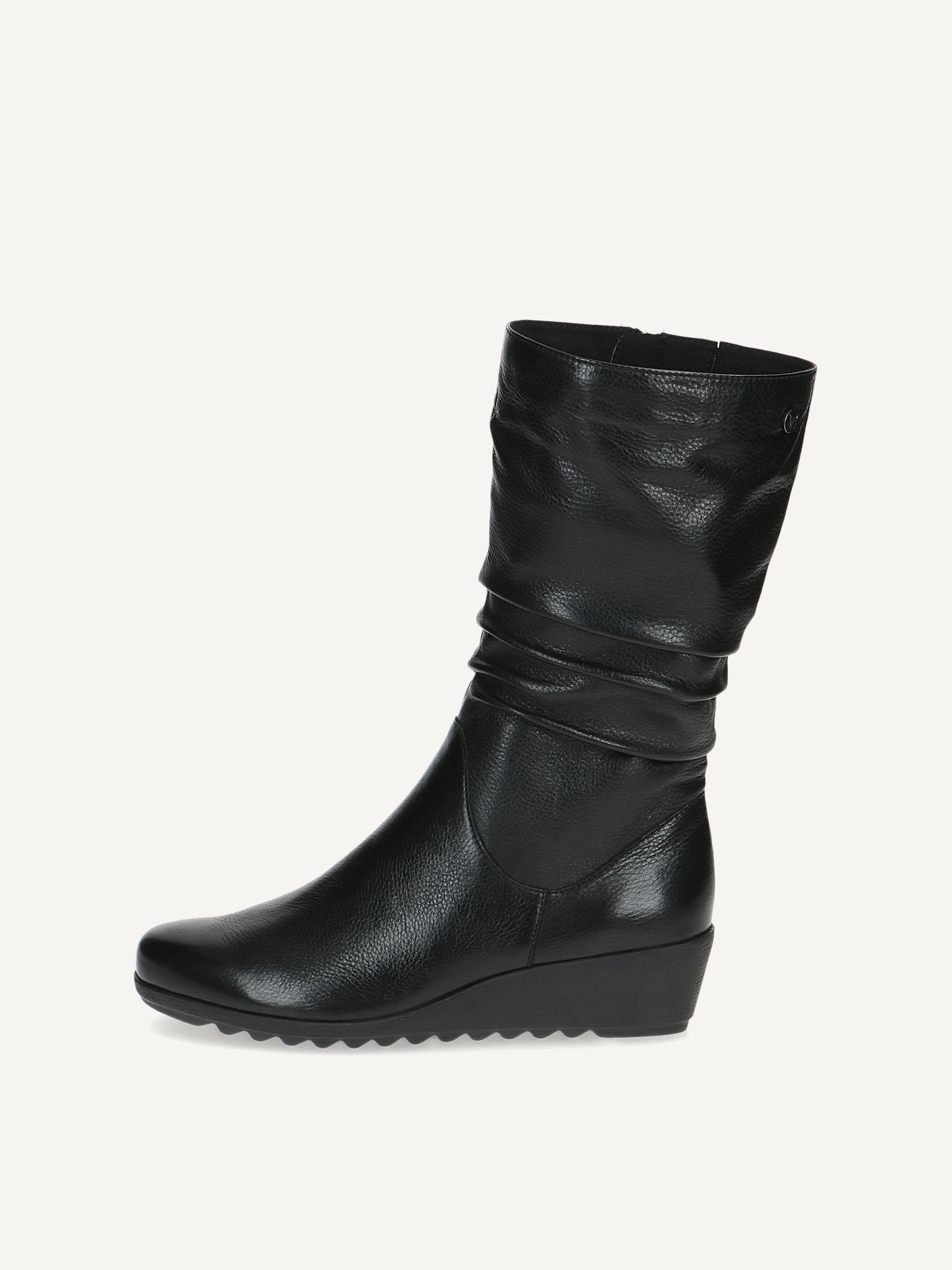 CAPRICE Bootie, black, made of Leather with Wedge heel, Size 41