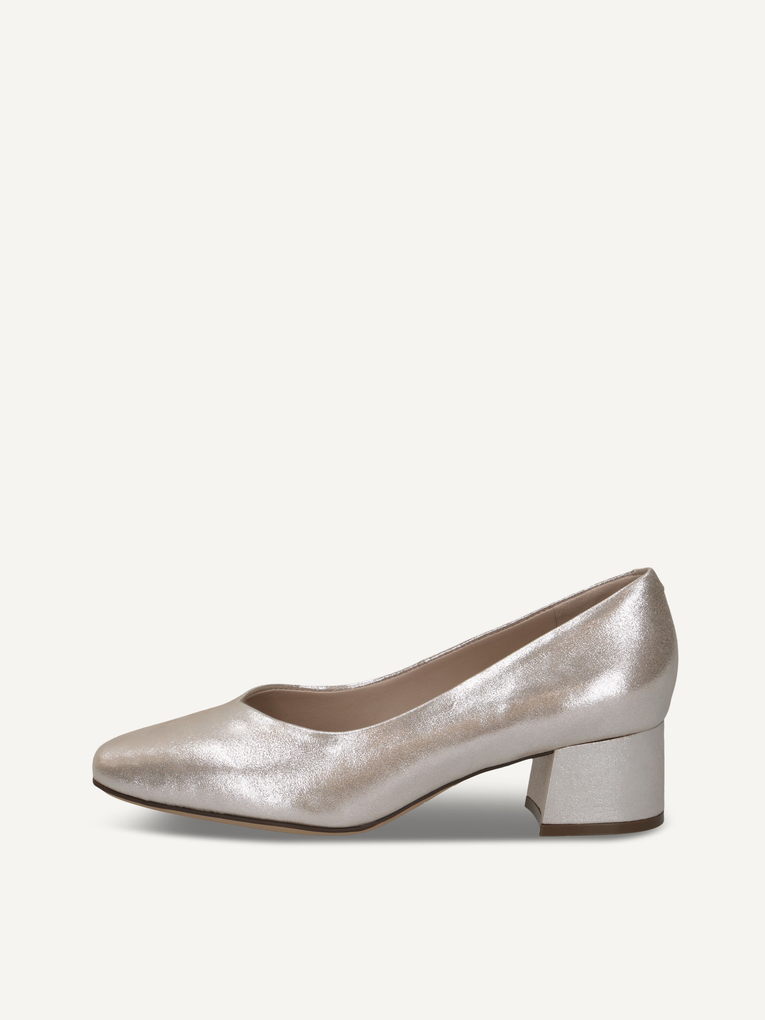 CAPRICE Pumps, brown, made of Leather with Trapeze heel, Size 41