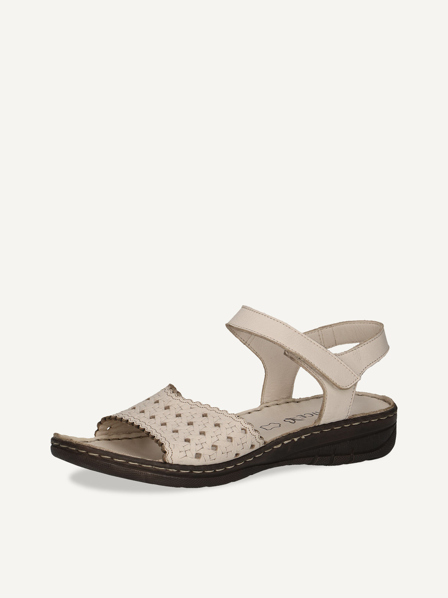 Ledersandalette - beige