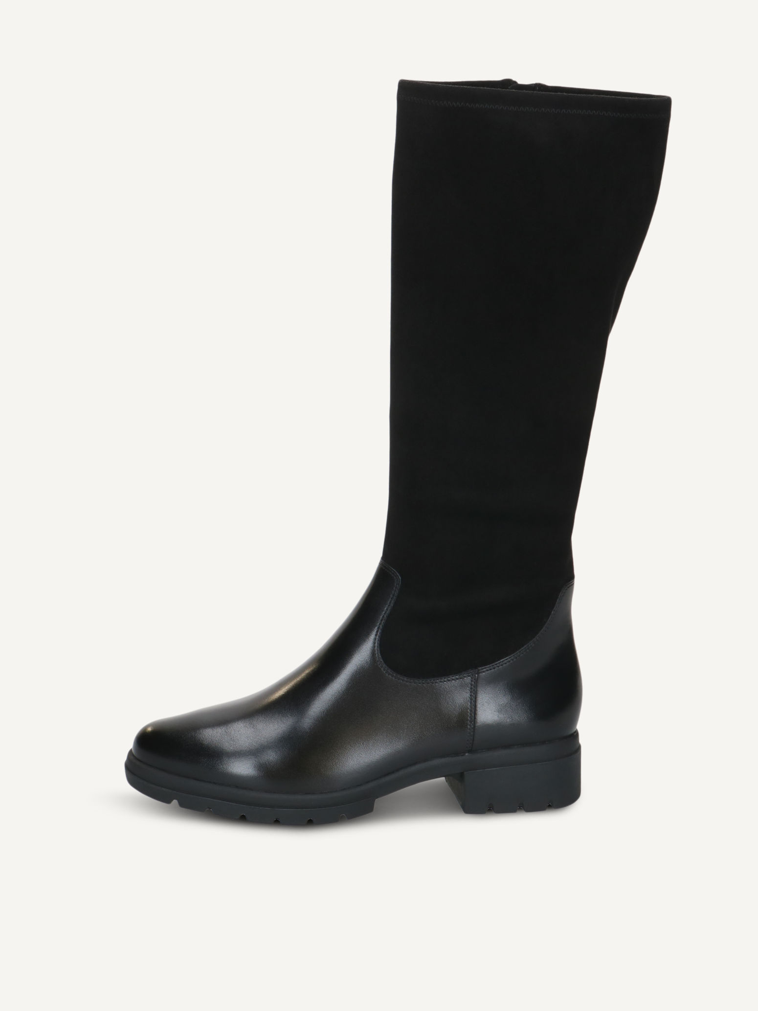 CAPRICE Bottes noir en Mlange de matriaux de cuir et textile avec Talon bloc P37 110$