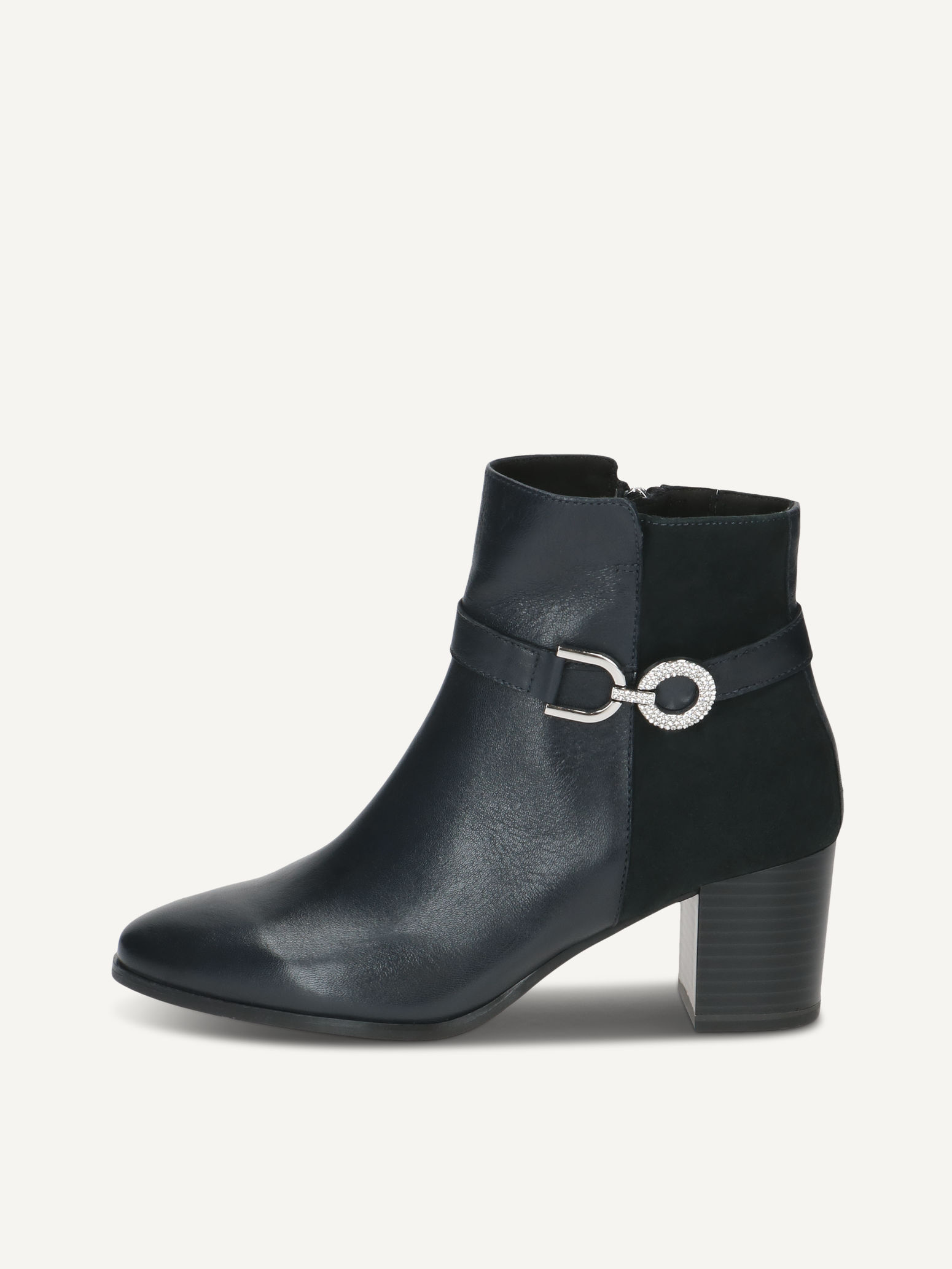 CAPRICE Bootie, blue, made of Leather with Block heel, Size 41