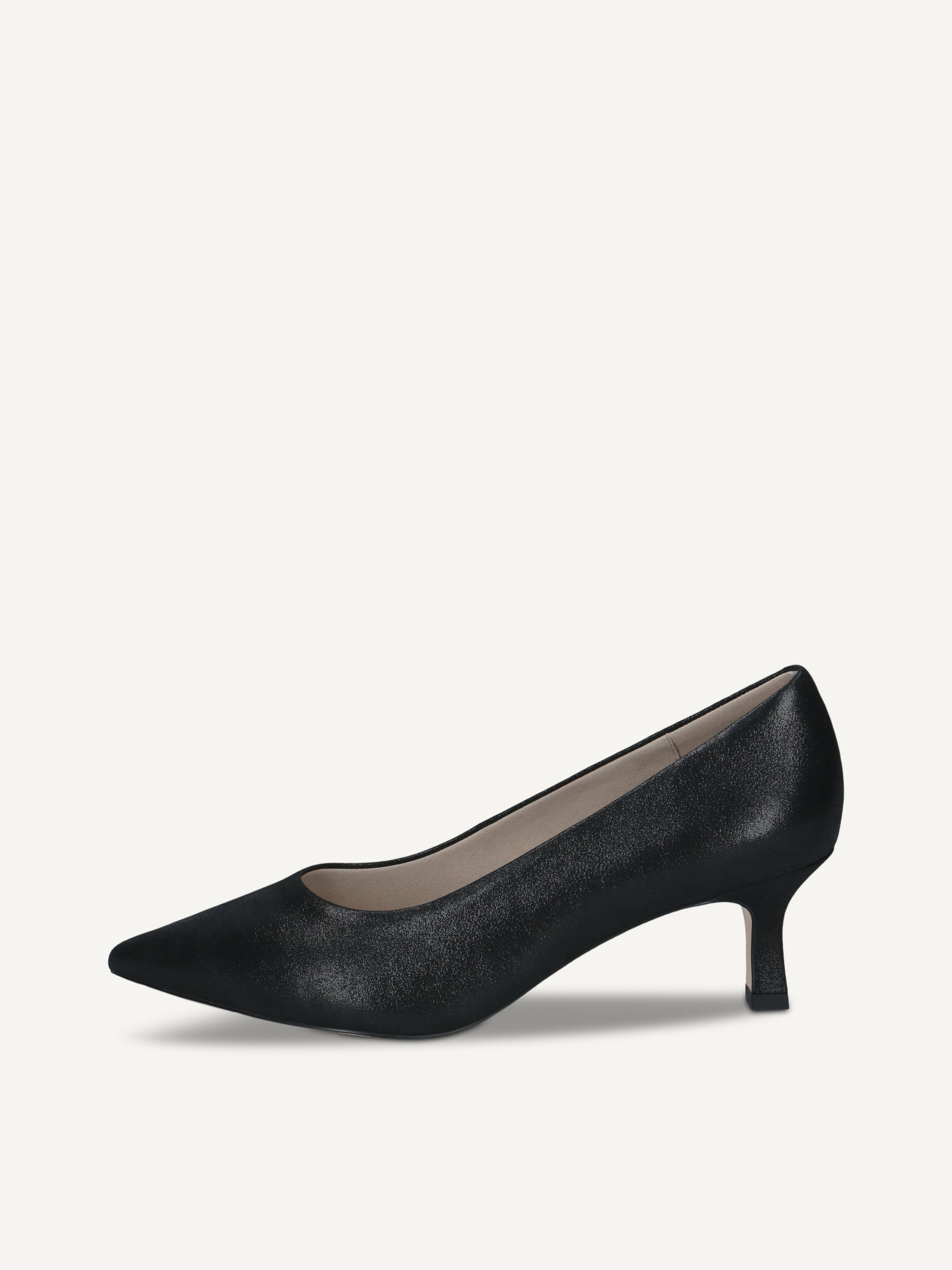 CAPRICE Escarpin noir en Cuir avec Queenie P385 80$