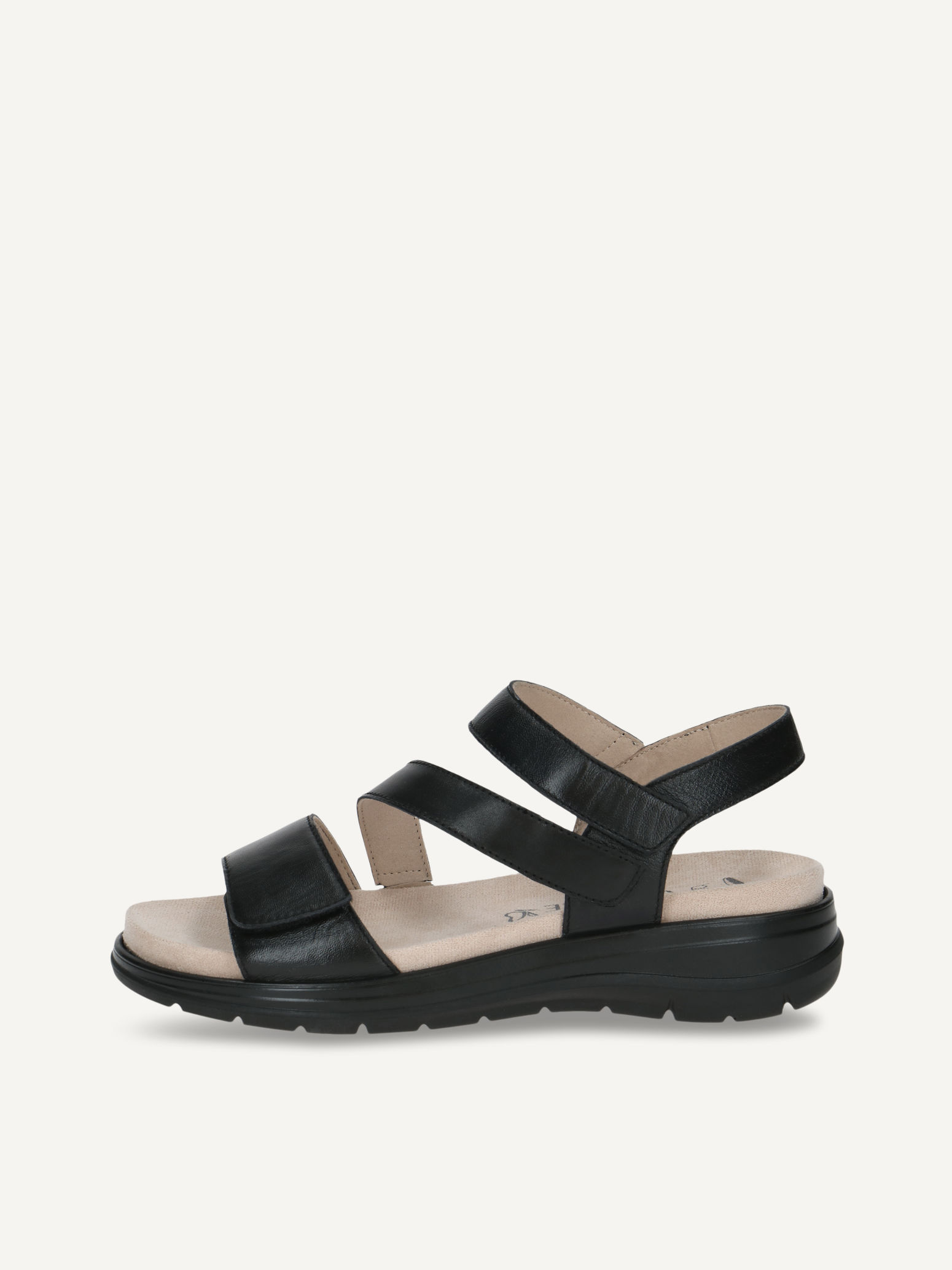CAPRICE Sandal, black, made of Leather without heel, Size 37