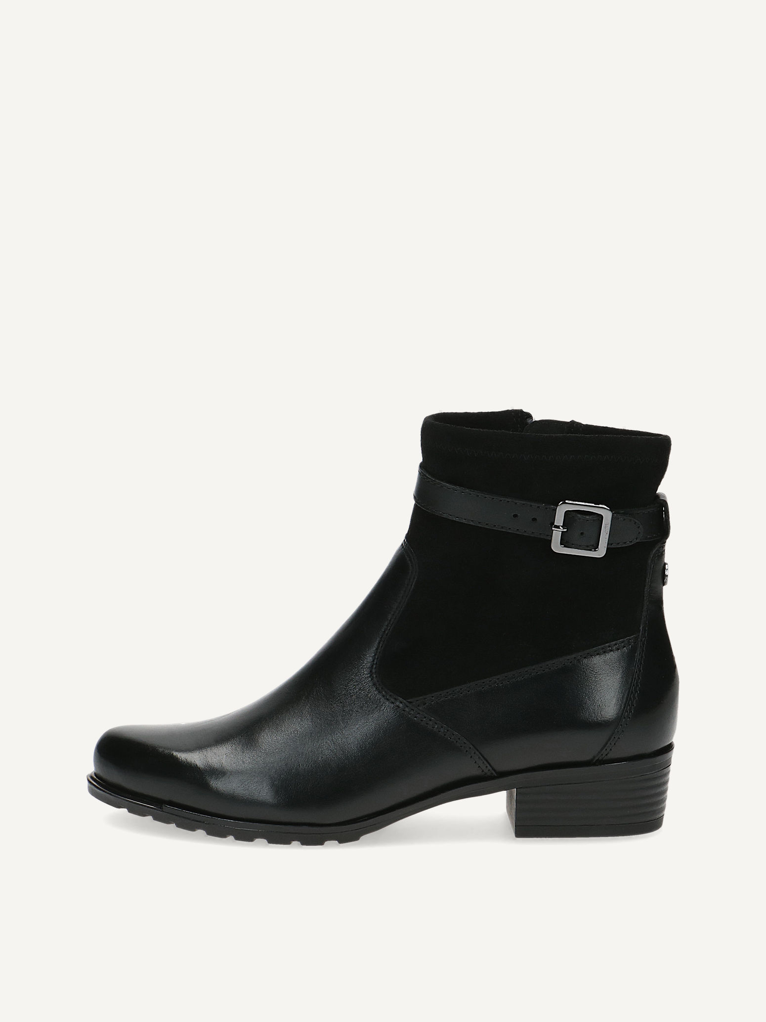CAPRICE Bootie, black, made of Leather and synthetic with Block heel, Size 39