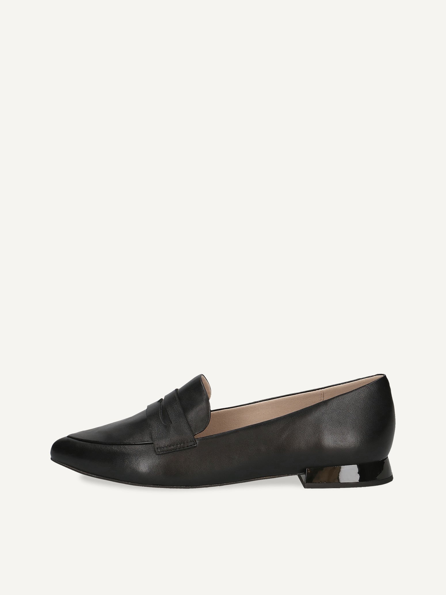CAPRICE Slipper, schwarz, aus Leder mit Blockabsatz, Gr. 36
