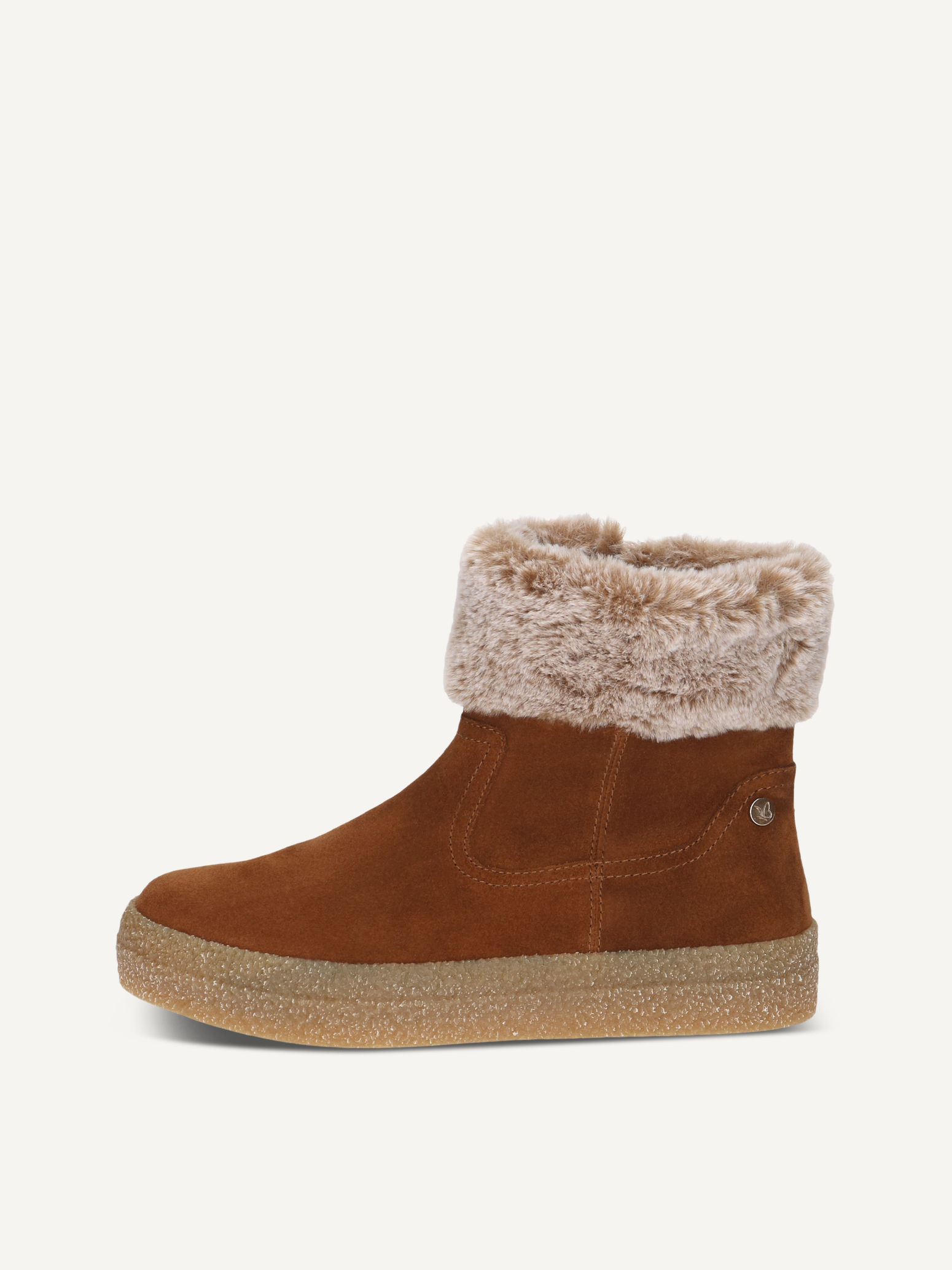 CAPRICE Bootie, brown, made of Leather and synthetic with Plateau heel, Size 37