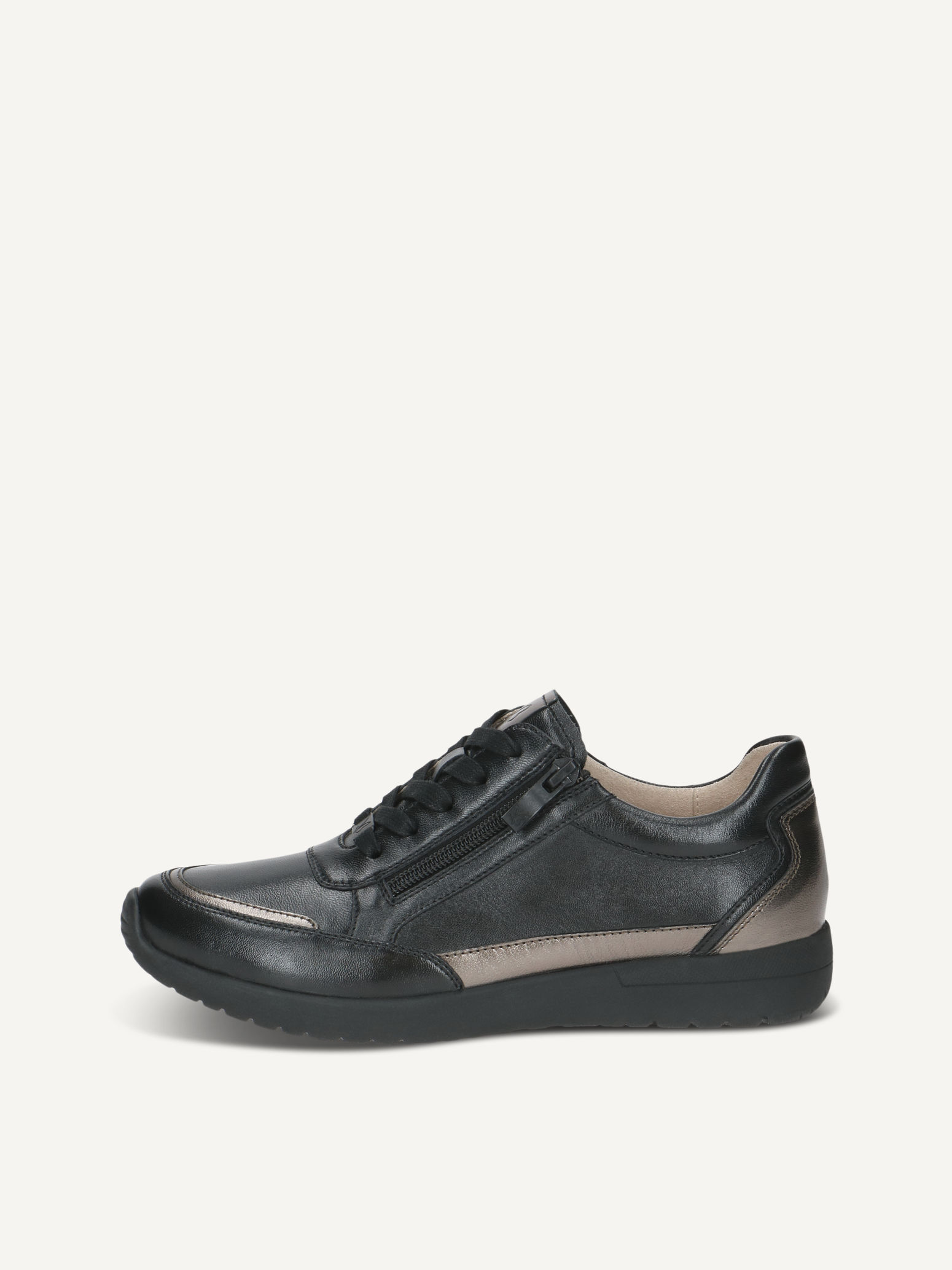 CAPRICE Sneaker, schwarz, aus Leder , Gr. 40