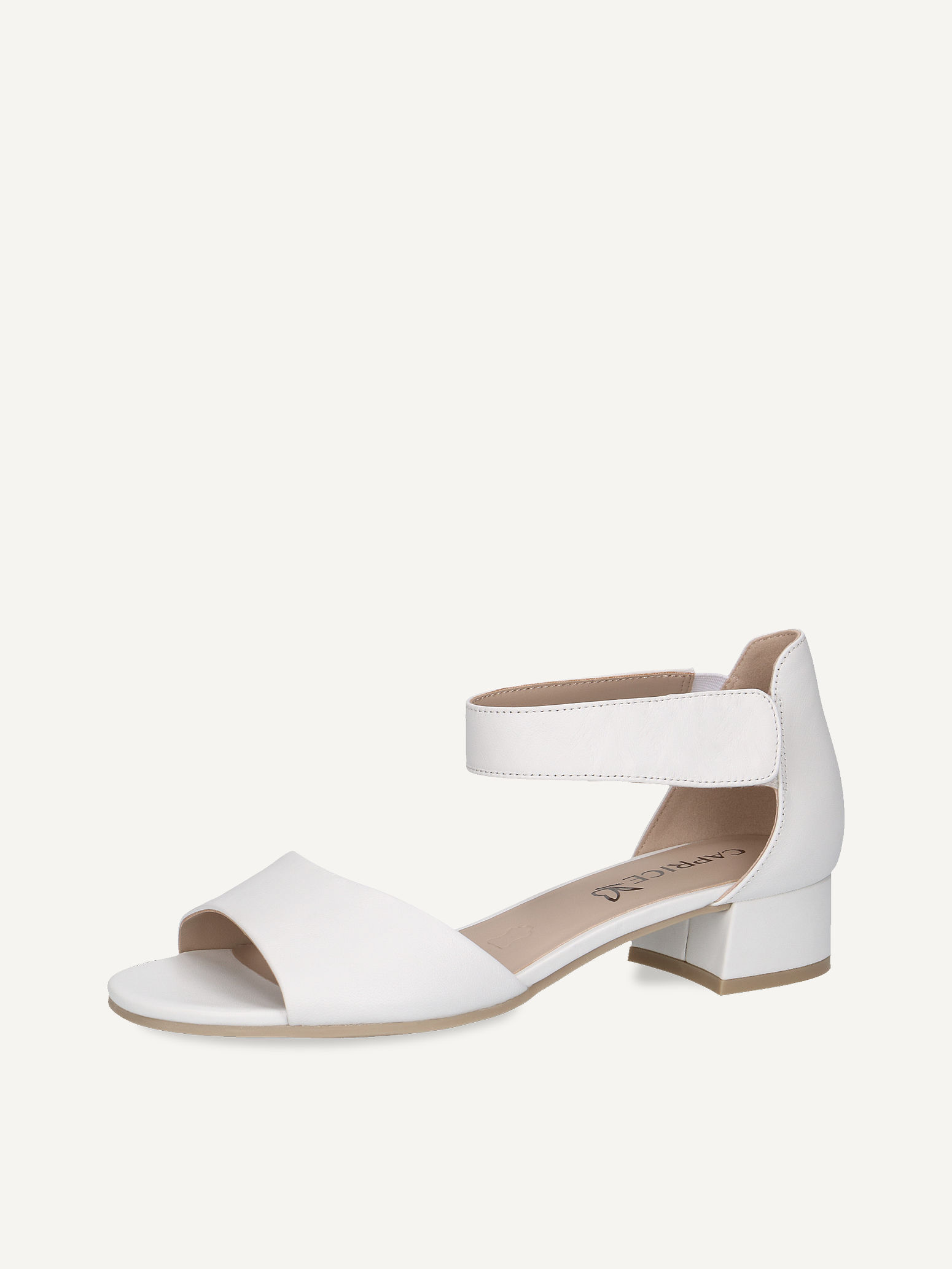 Ledersandalette - weiß