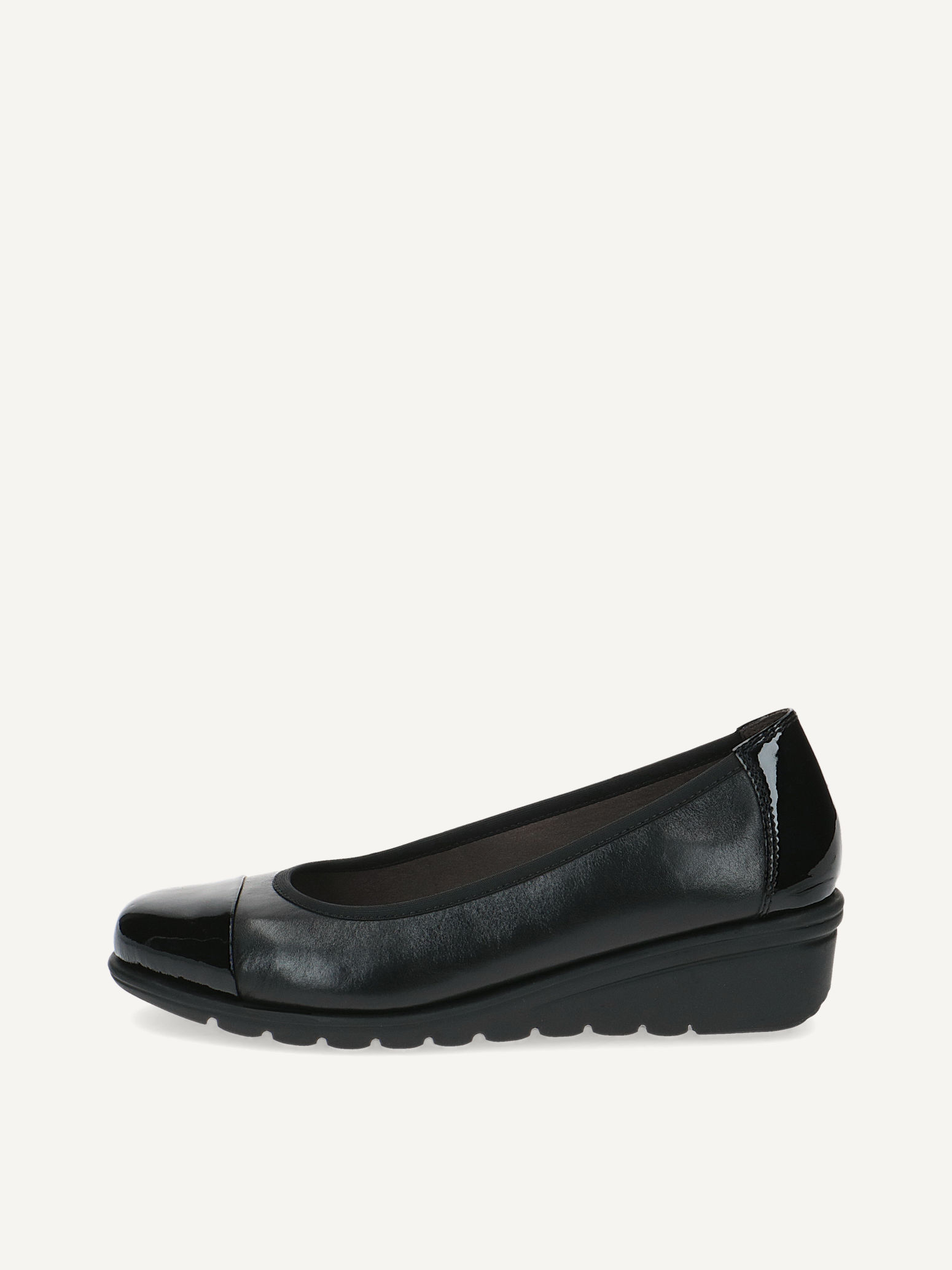 CAPRICE Ballerina, black, made of Leather, Size 42